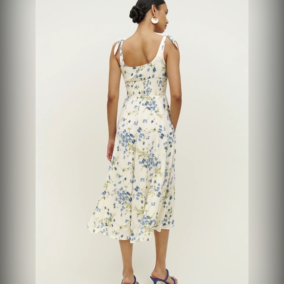 NWT Reformation Darby Sundress in Clarita Blue and White Floral Size Small - Picture 4 of 9